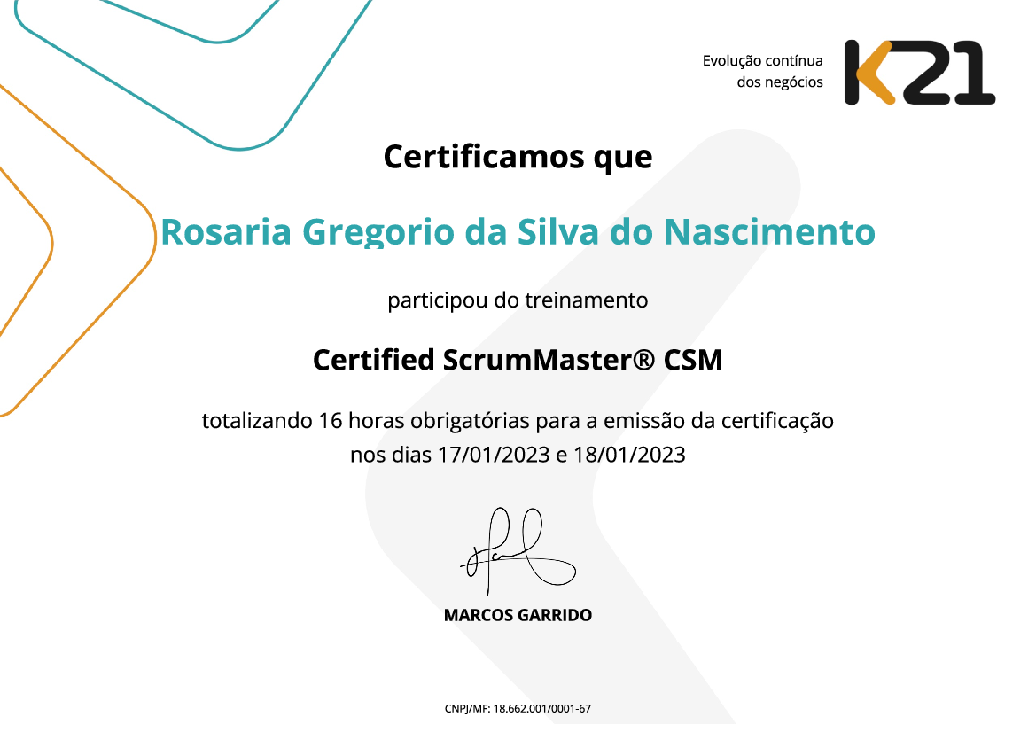 Certificado K21